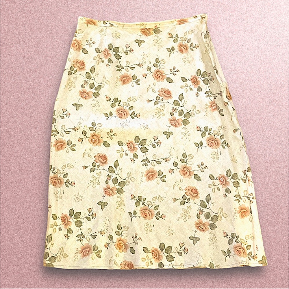 Laura Ashley Y2K Linen Skirt